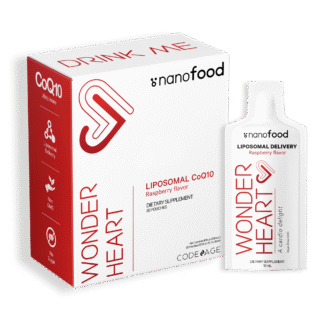 Nanofood Liposomal Wonder Heart Liquid CoQ10 Pouch.