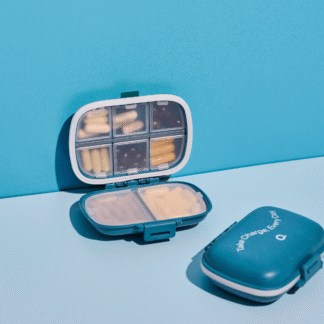 Teal Supplement Container